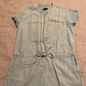 Gap size S - blue indigo embroidered romper
